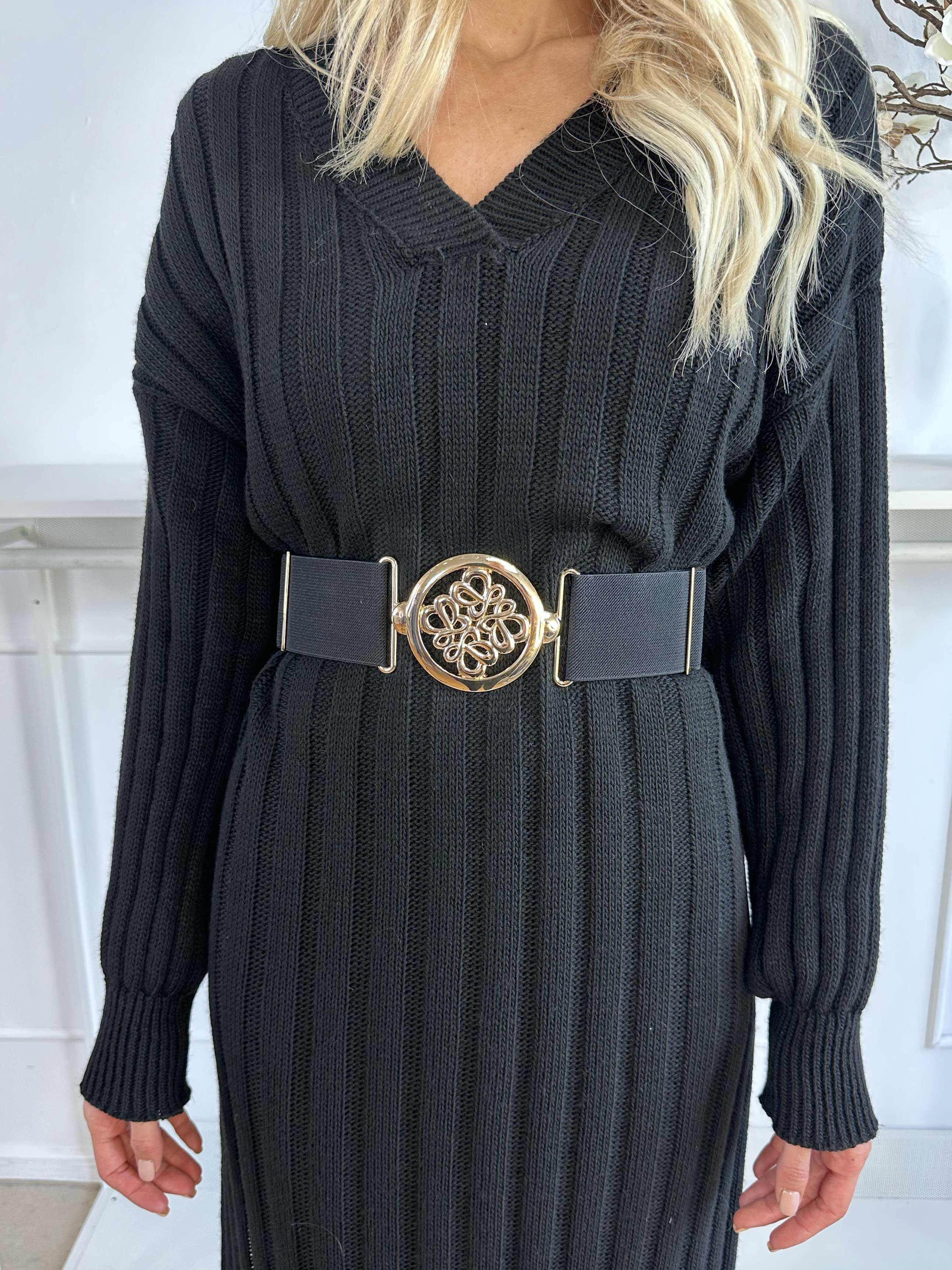 Oxana - Elastiskt midjebälte med guldspänne